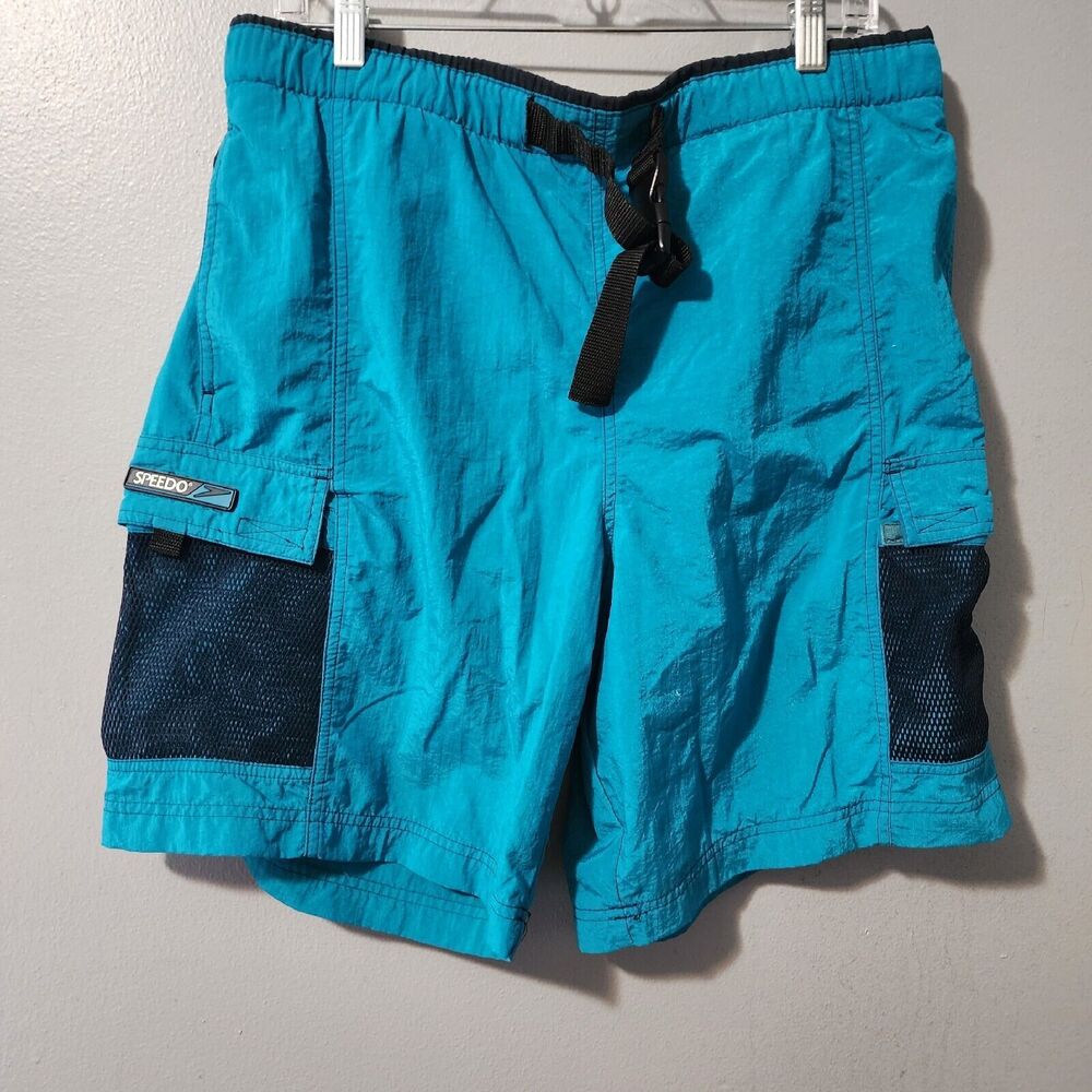 Vintage Speedo Swim Trucks Board Shorts Size Medium Turquoise